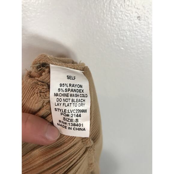 Vada Winter x Maverick Womens Pants Wide Leg Tan Casual Lounge Boho Minimalist - Picture 6 of 8